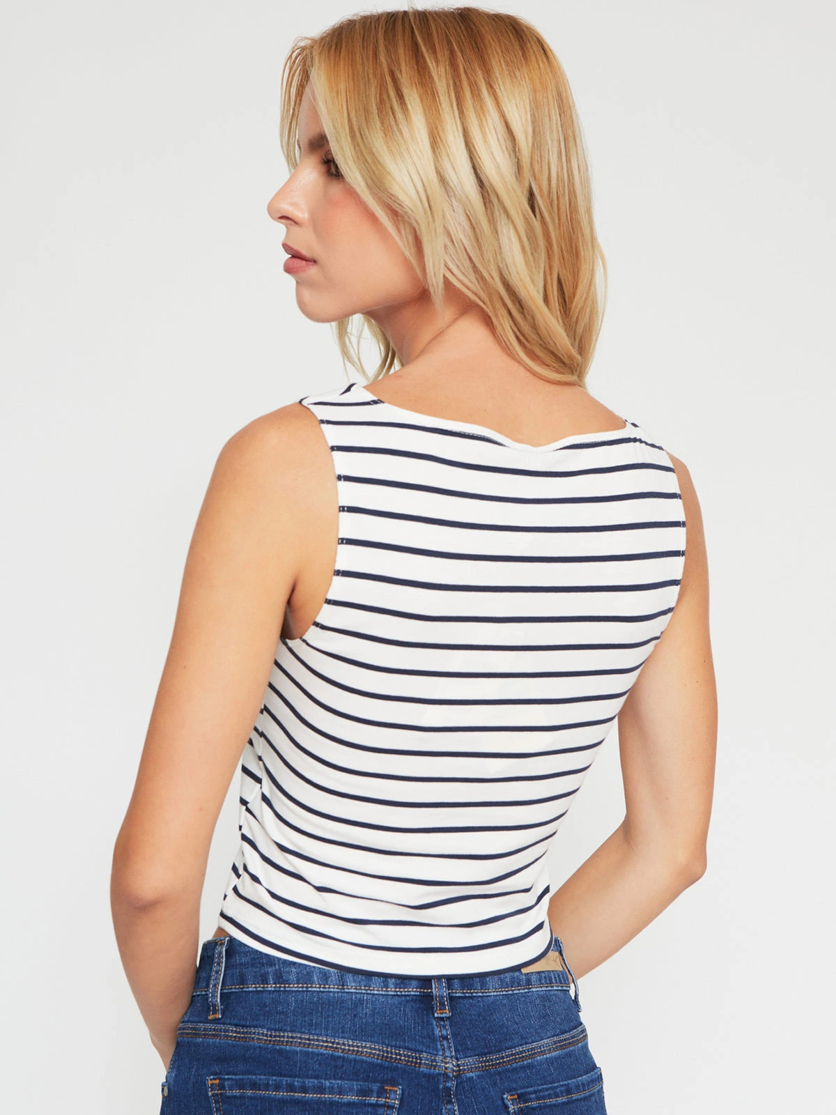 POLERA MUJER INDEX ALGODÓN SIN MANGAS HALTER - 2