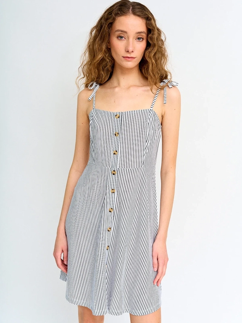 VESTIDO MUJER INDEX CORTO BOTONES - 2