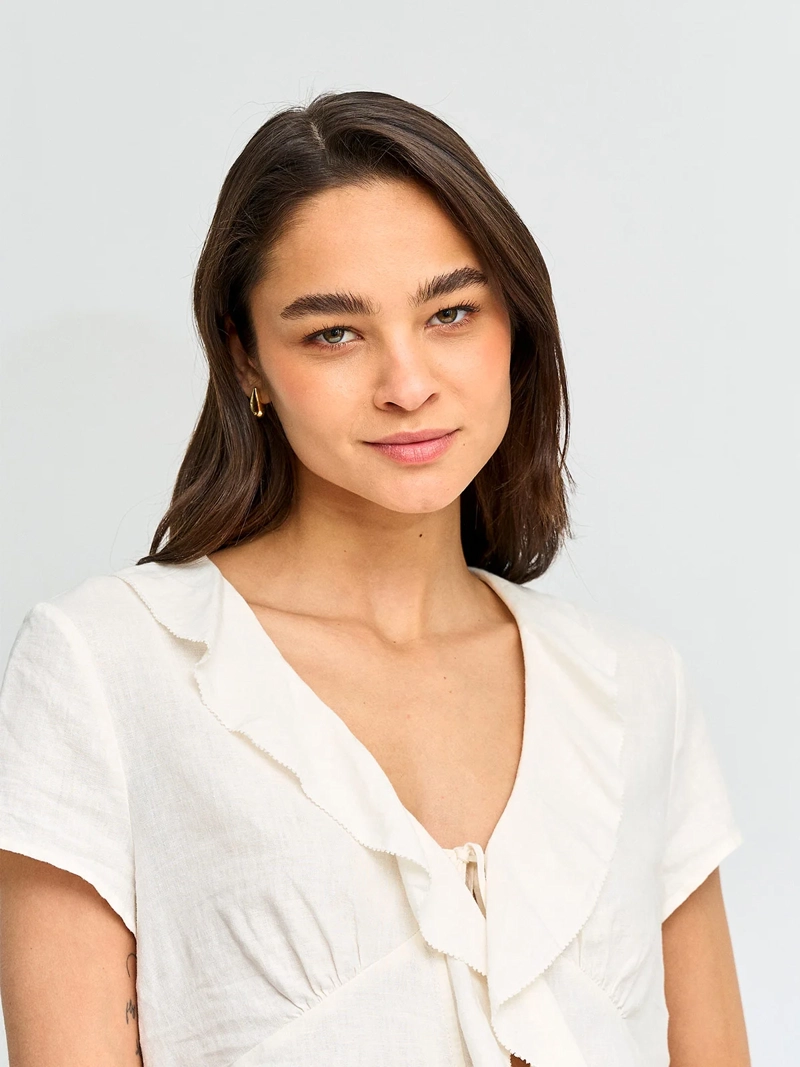 BLUSA MUJER MARQUIS LINO VOLANTES - 3