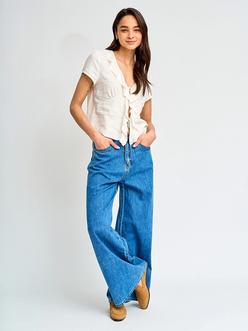 BLUSA MUJER MARQUIS LINO VOLANTES - 4