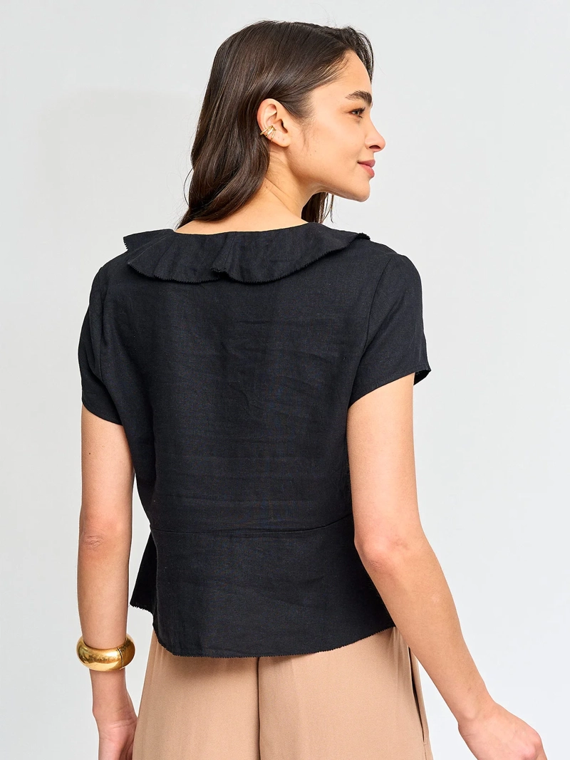 BLUSA MUJER MARQUIS LINO VOLANTES - 2