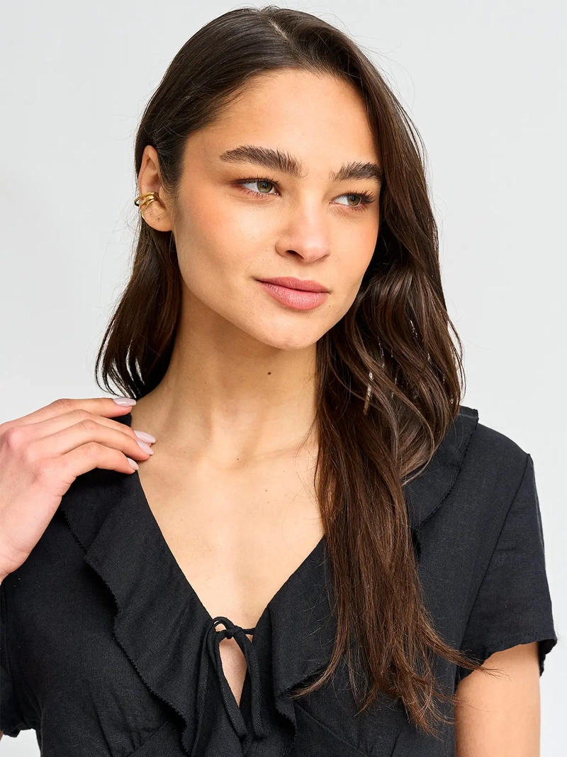 BLUSA MUJER MARQUIS LINO VOLANTES - 3