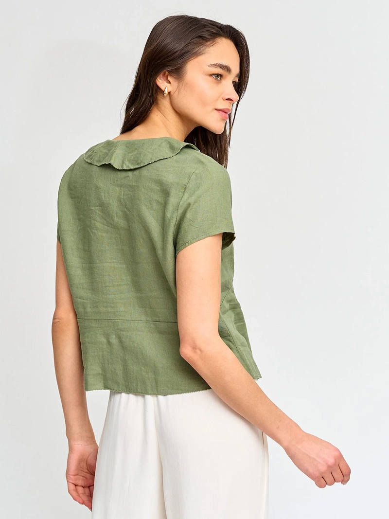 BLUSA MUJER MARQUIS LINO VOLANTES - 2