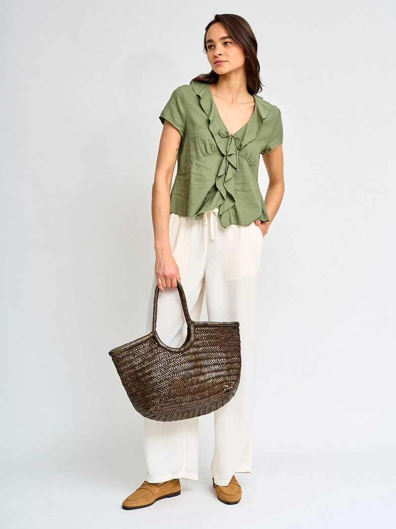 BLUSA MUJER MARQUIS LINO VOLANTES - 4