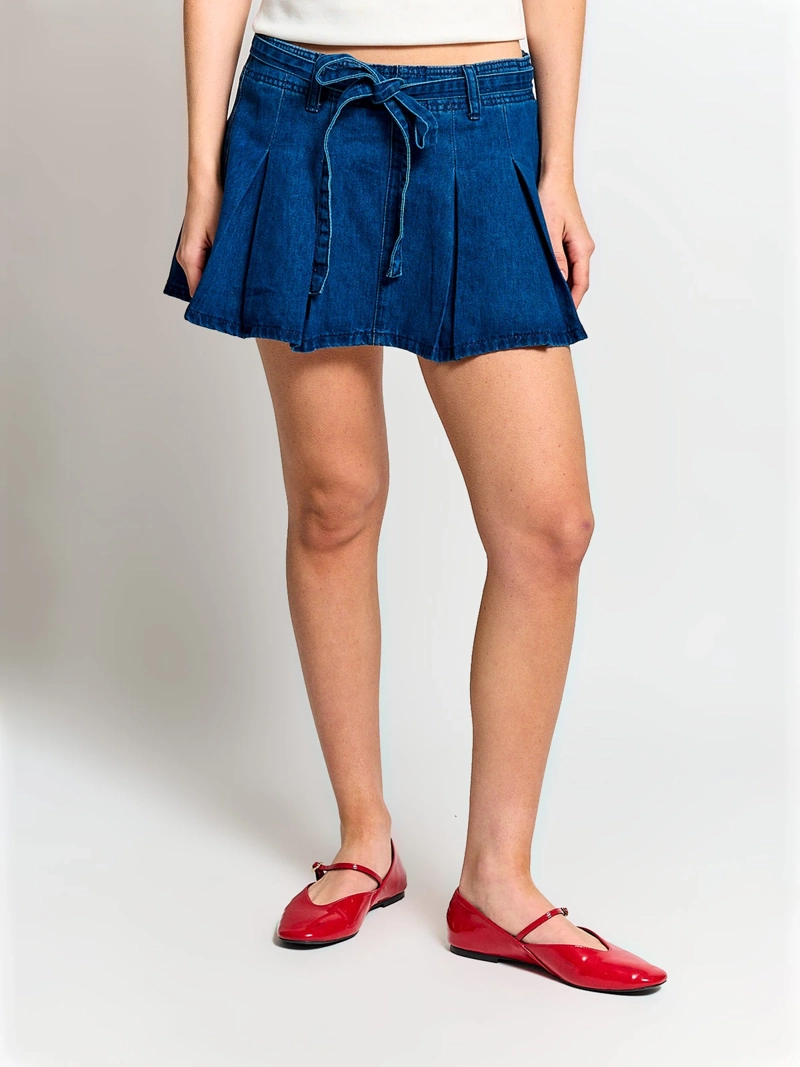 FALDA SHORT MUJER INDEX ALGODÓN TABLEADA - 2