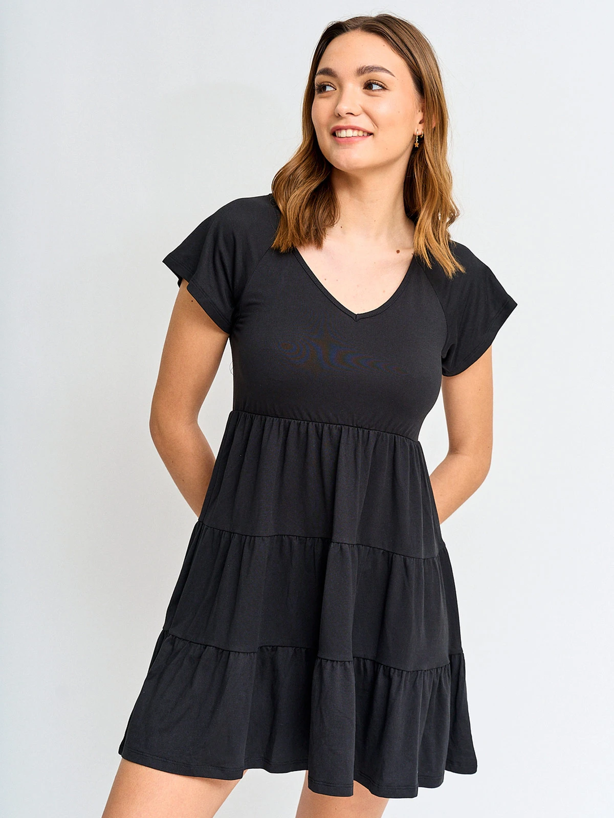 VESTIDO MUJER INDEX CORTO CAPAS - 2