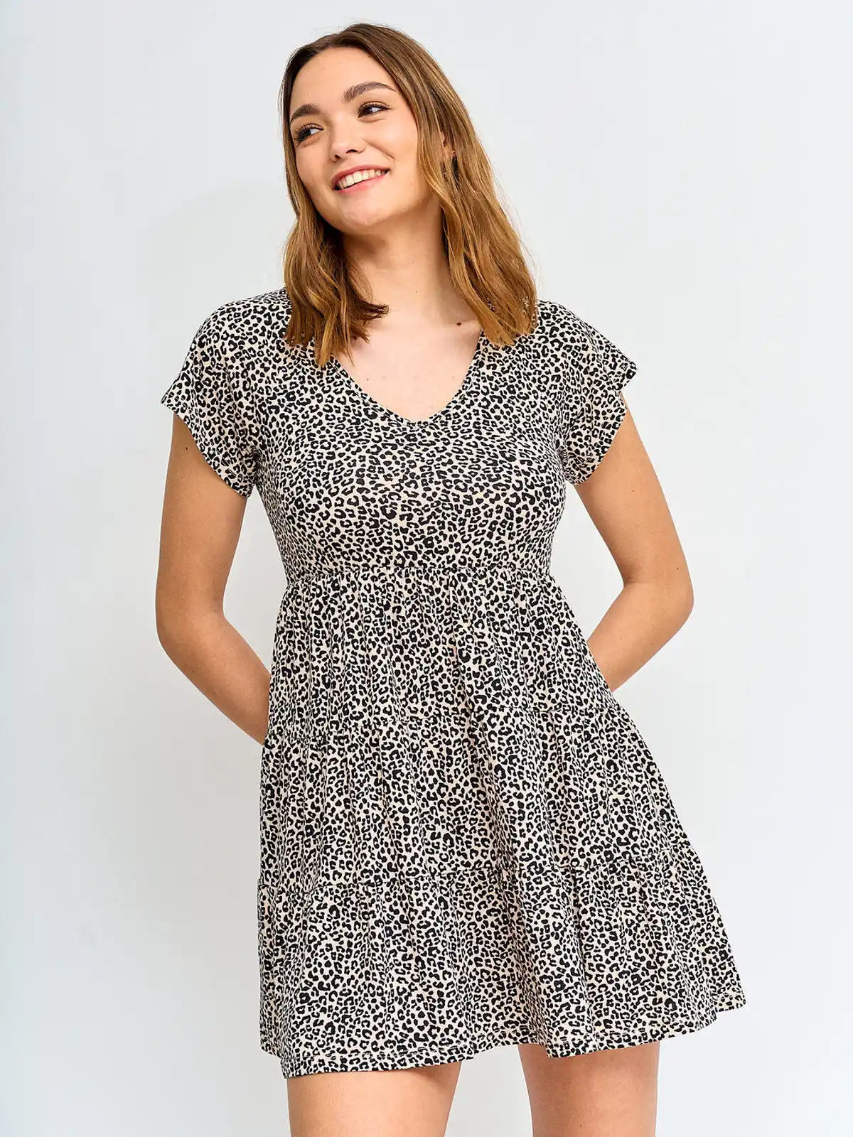 VESTIDO MUJER INDEX CORTO CAPAS - 2