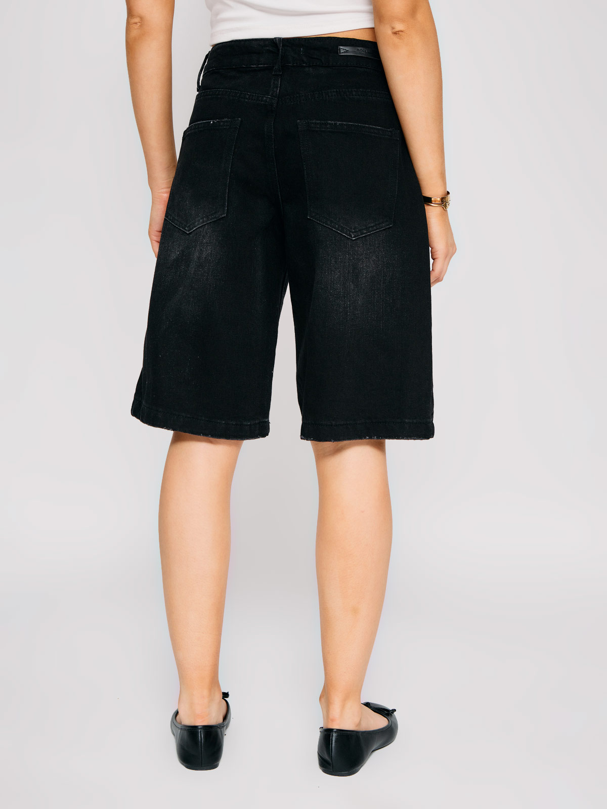 SHORT MUJER INDEX ALGODÓN LARGO DENIM - 3