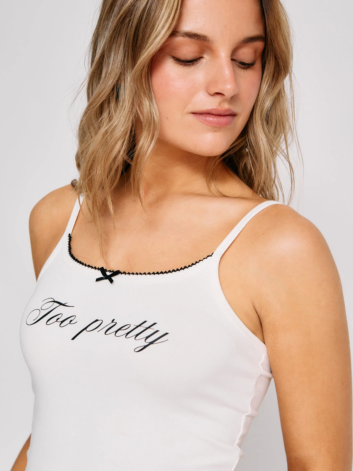 POLERA MUJER INDEX ALGODÓN SIN MANGAS PABILO BORDADO - 3
