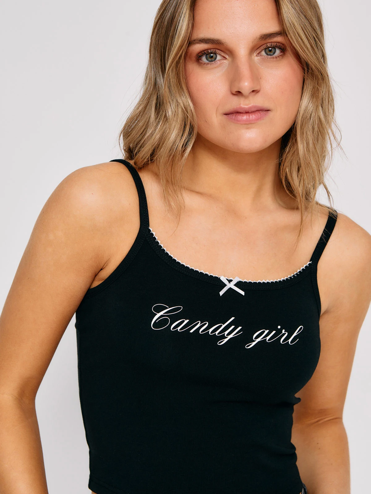 POLERA MUJER INDEX ALGODÓN SIN MANGAS PABILO BORDADO - 3