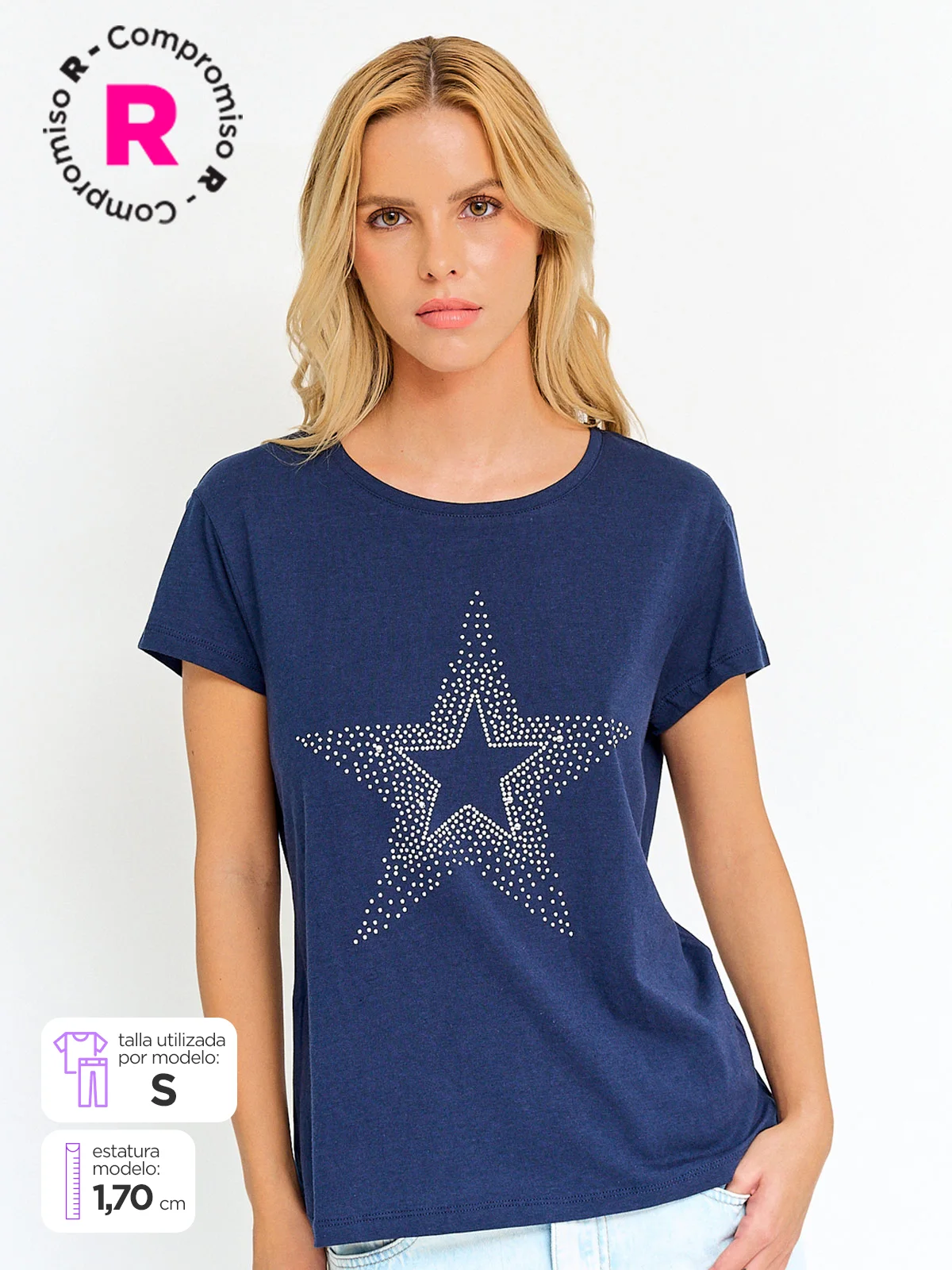 POLERA MUJER INDEX ALGODÓN MANGA CORTA - 1