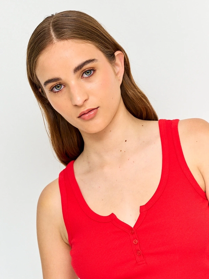 POLERA MUJER INDEX ALGODÓN SIN MANGAS BÁSICA - 3