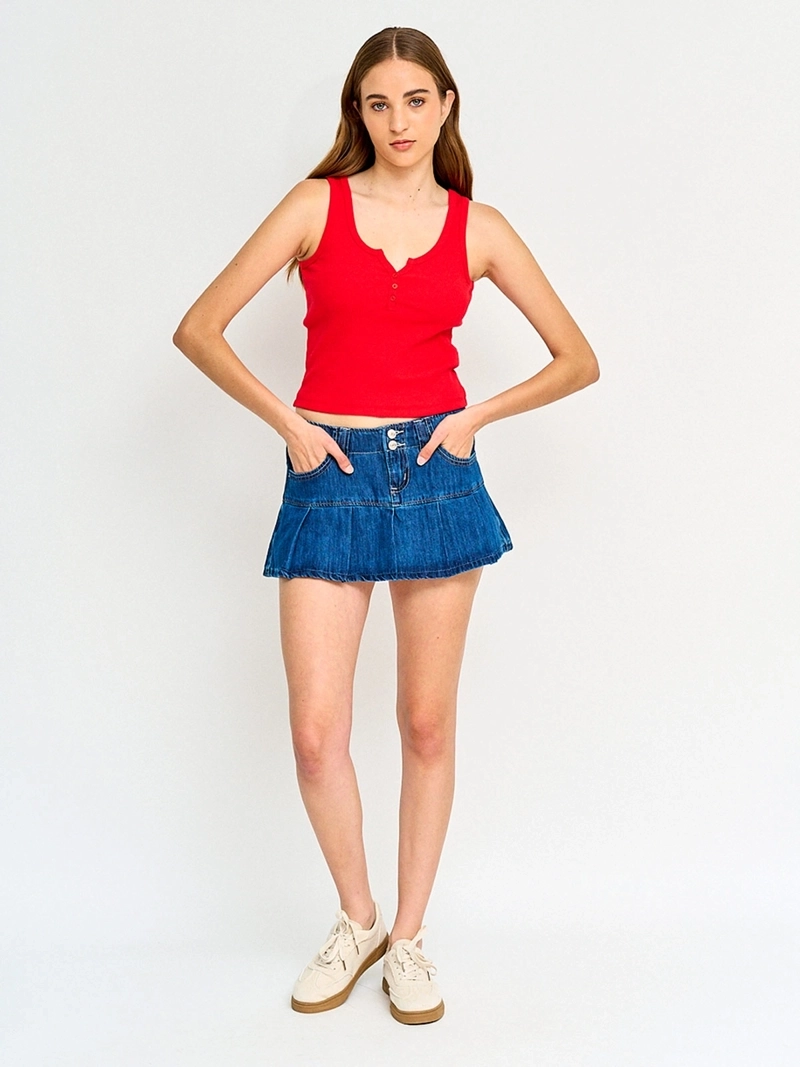 POLERA MUJER INDEX ALGODÓN SIN MANGAS BÁSICA - 4