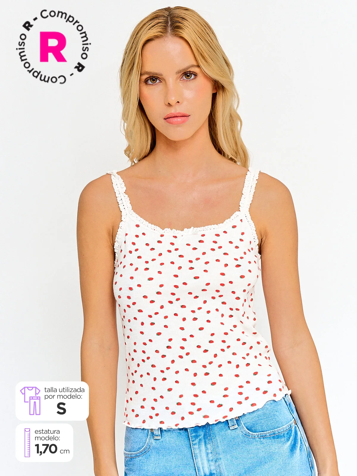 POLERA MUJER INDEX ALGODÓN SIN MANGAS BÁSICA