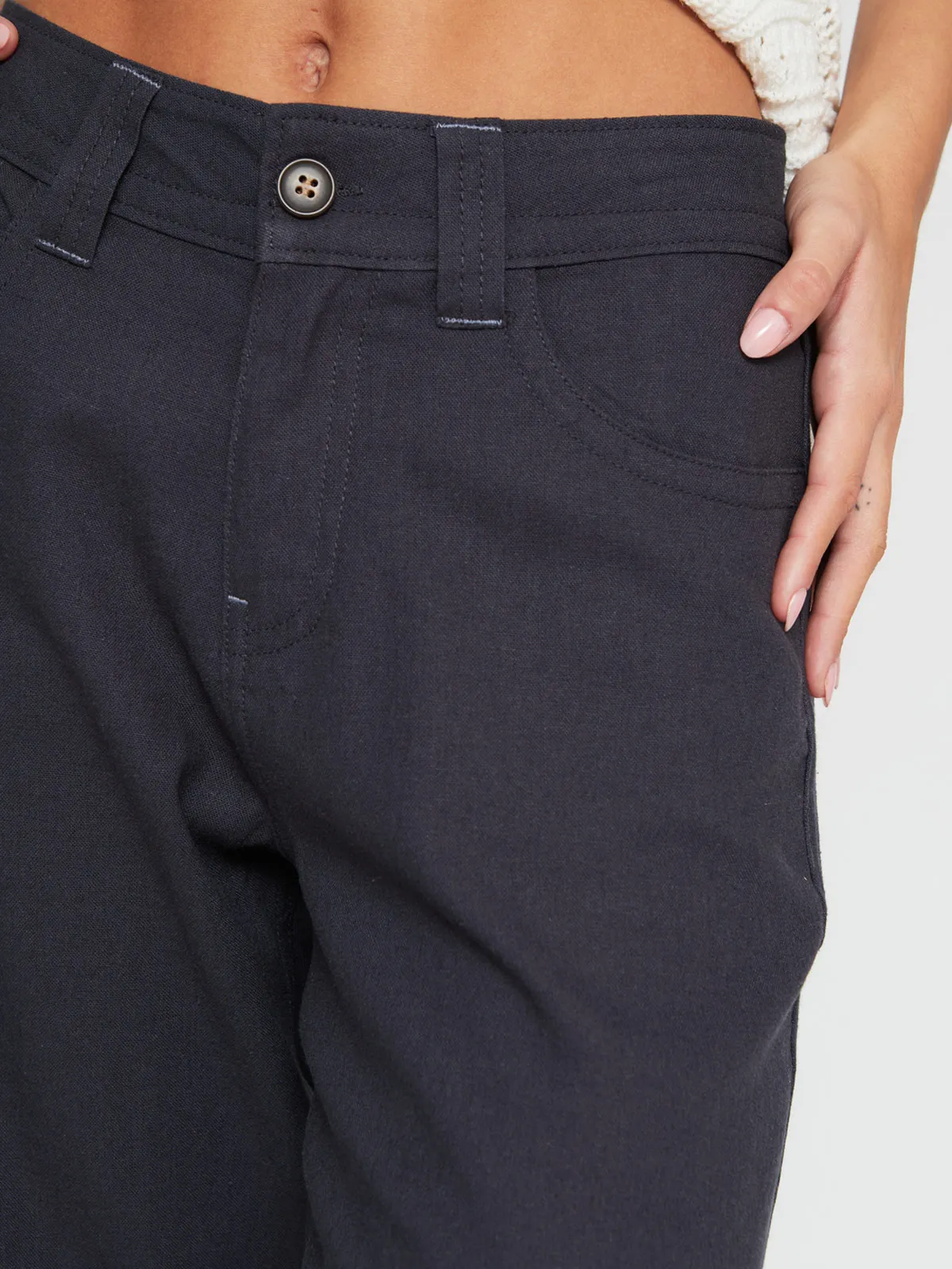 PANTALÓN MUJER INDEX LINO TIRO BAJO - 4