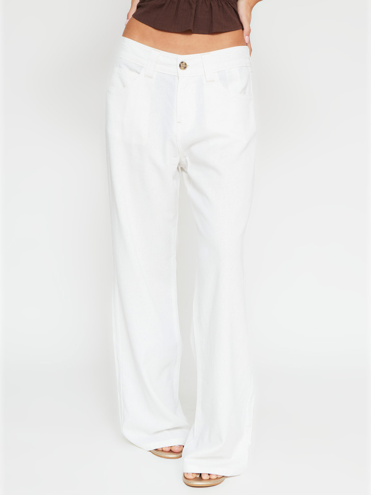 PANTALÓN MUJER INDEX LINO TIRO BAJO - 2