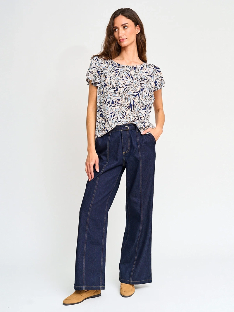BLUSA MUJER AZIZ MANGA CORTA ESTAMPADA - 4