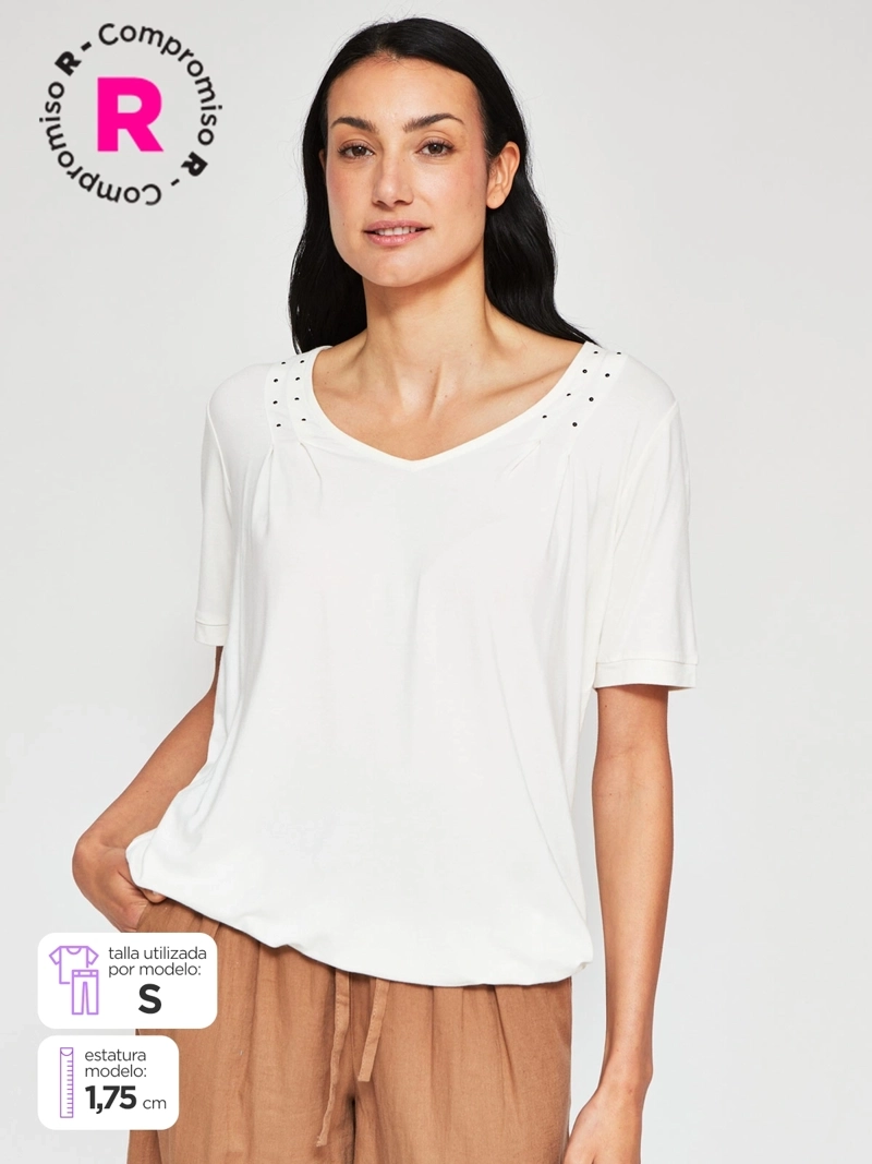 POLERA MUJER AZIZ MANGA CORTA - 1