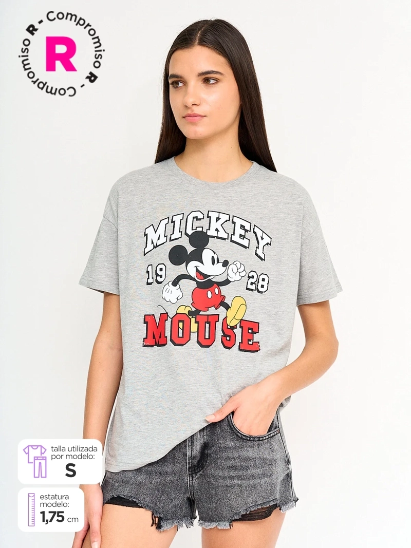 POLERA MUJER INDEX ALGODÓN MICKEY - 1