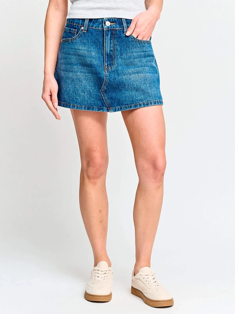 FALDA SHORT MUJER INDEX ALGODÓN DENIM - 2