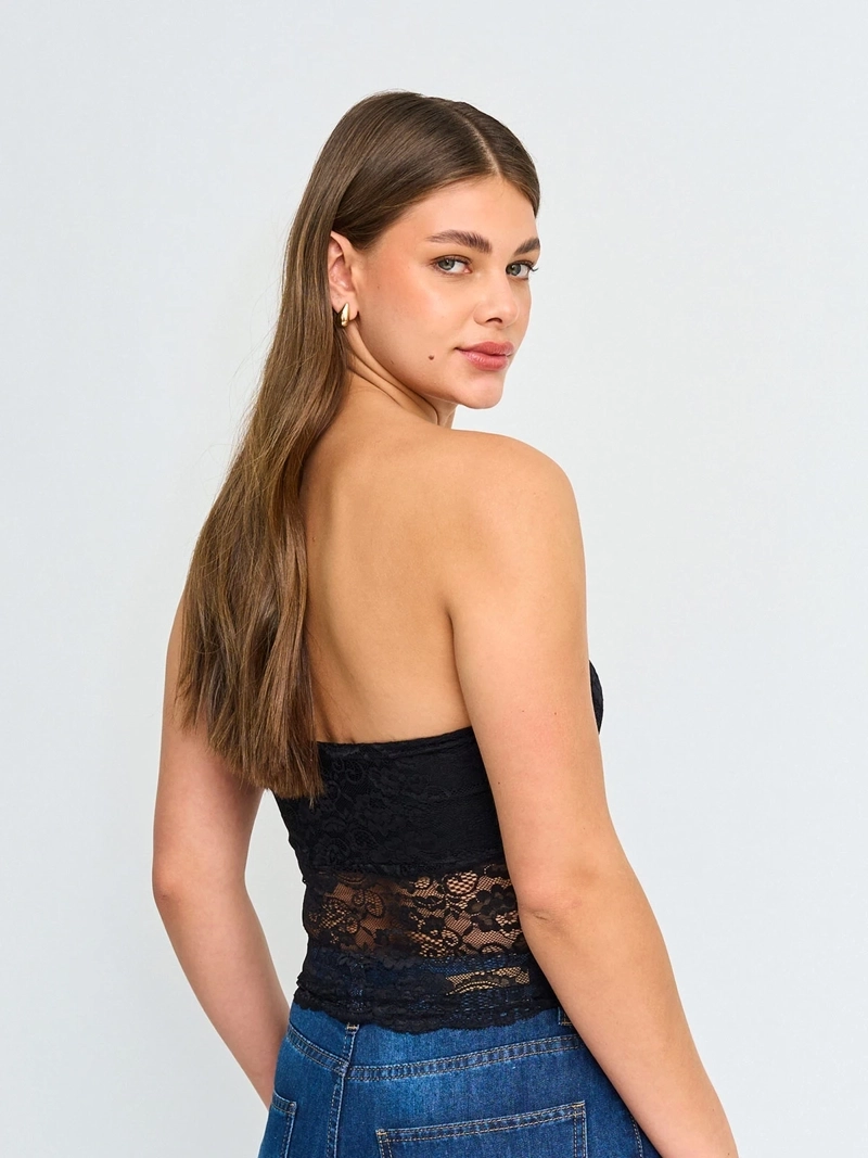 POLERA MUJER INDEX STRAPLESS ENCAJE - 2