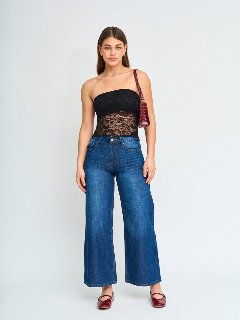 POLERA MUJER INDEX STRAPLESS ENCAJE - 4