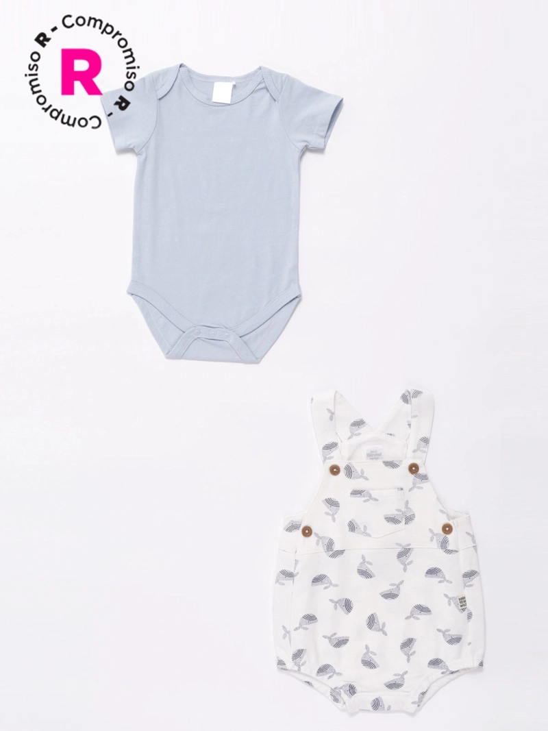 CONJUNTO ALGODÓN NIÑO BABY HARVEST RANITA - 1