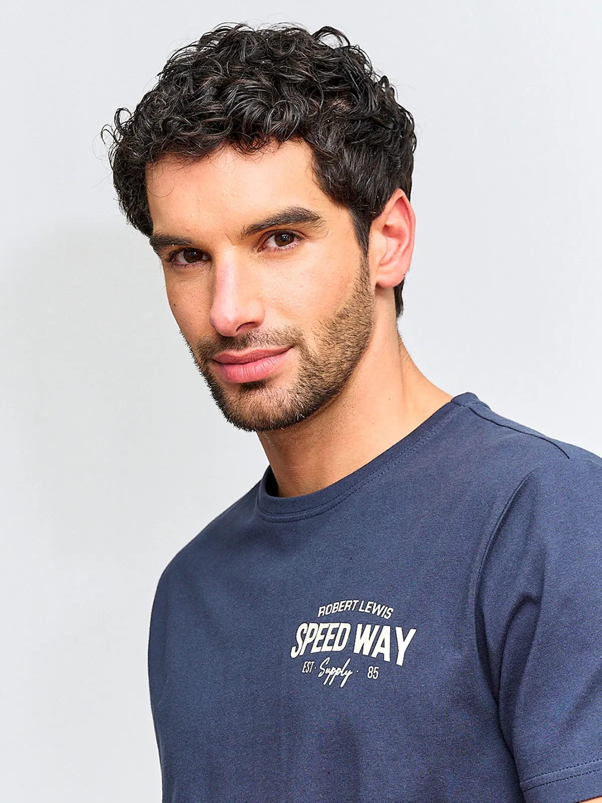POLERA HOMBRE ROBERT LEWIS ALGODÓN MANGA CORTA - 3