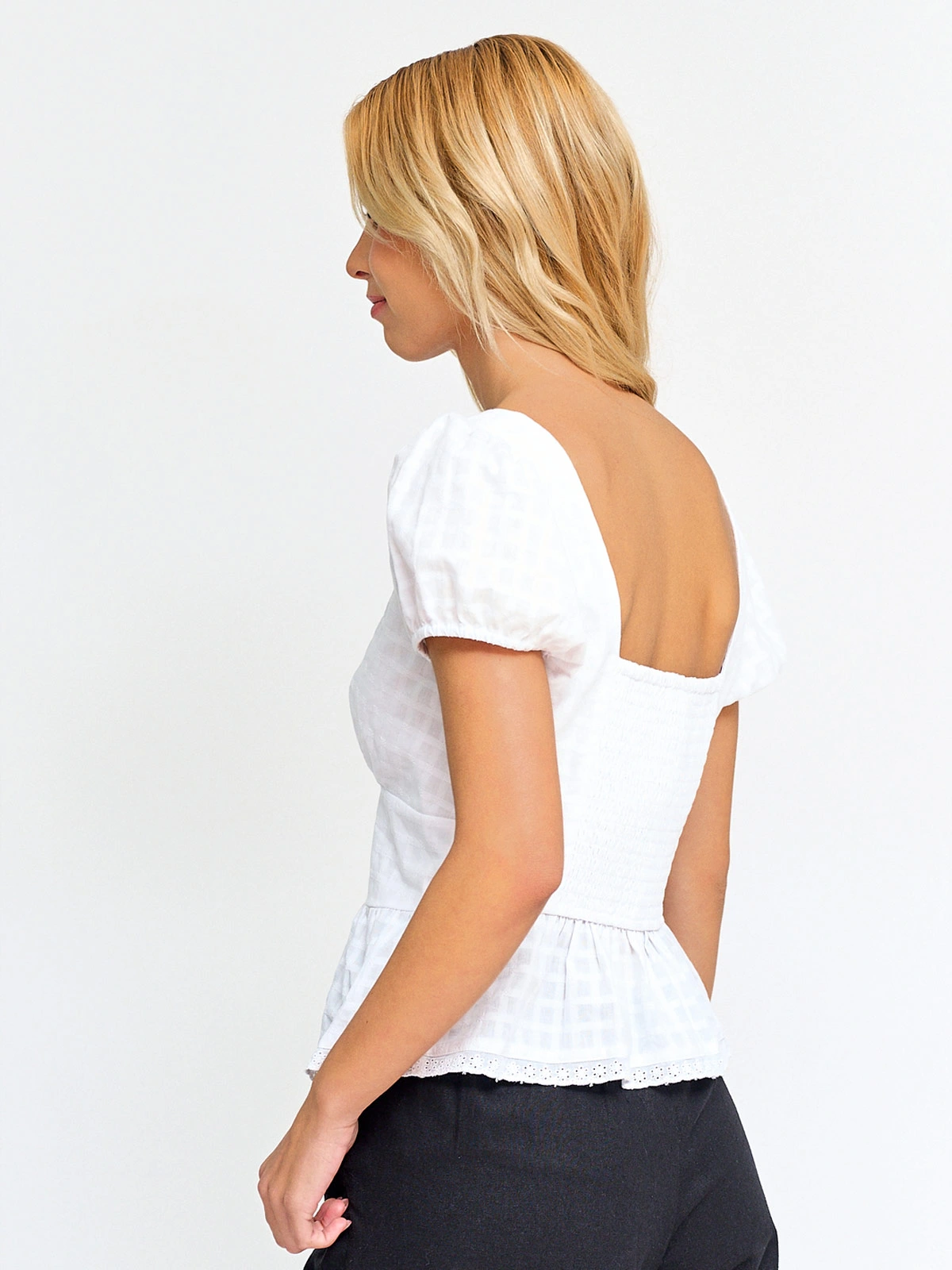 BLUSA MUJER INDEX ALGODÓN MANGA GLOBO - 2