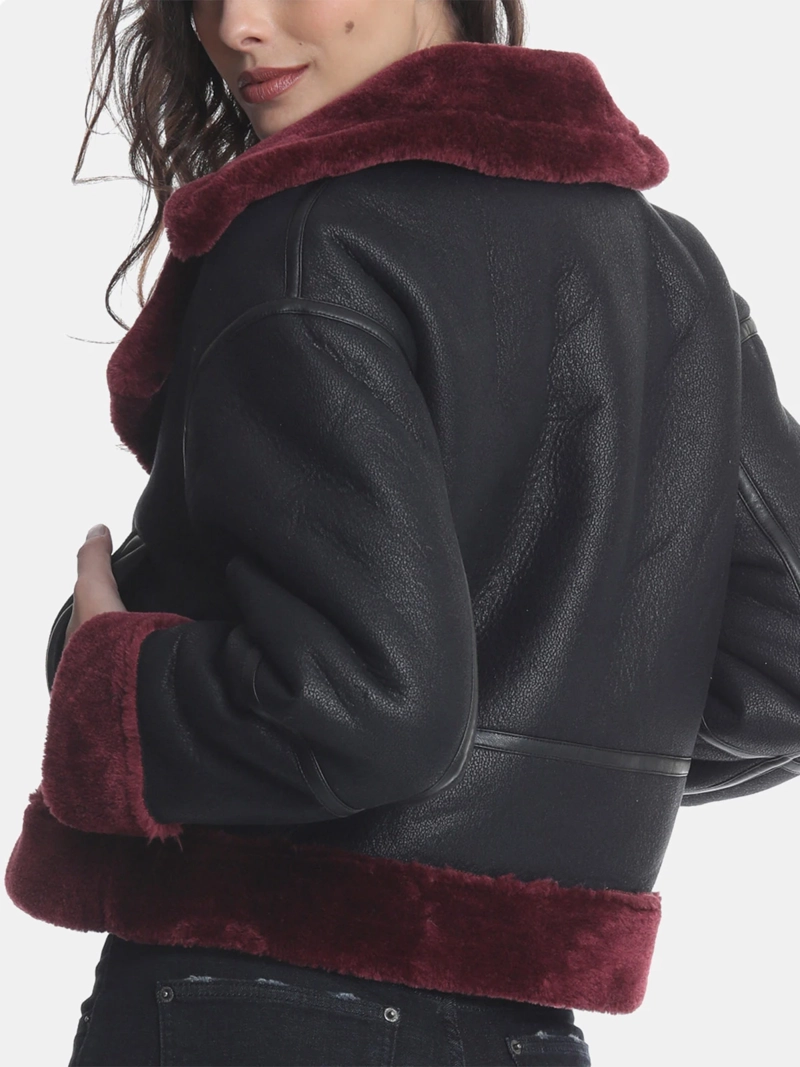 CHAQUETA MUJER ELLUS CAFÉ CON ACABADO TEXTURIZADO - 2