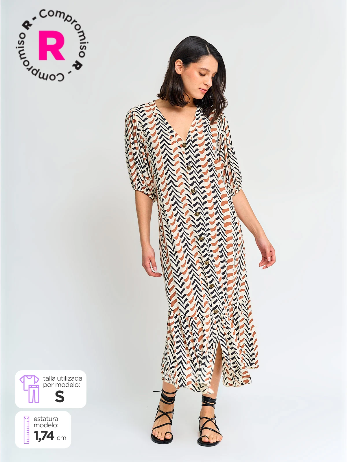 VESTIDO MUJER BARBADOS LARGO CAMISERO - 1