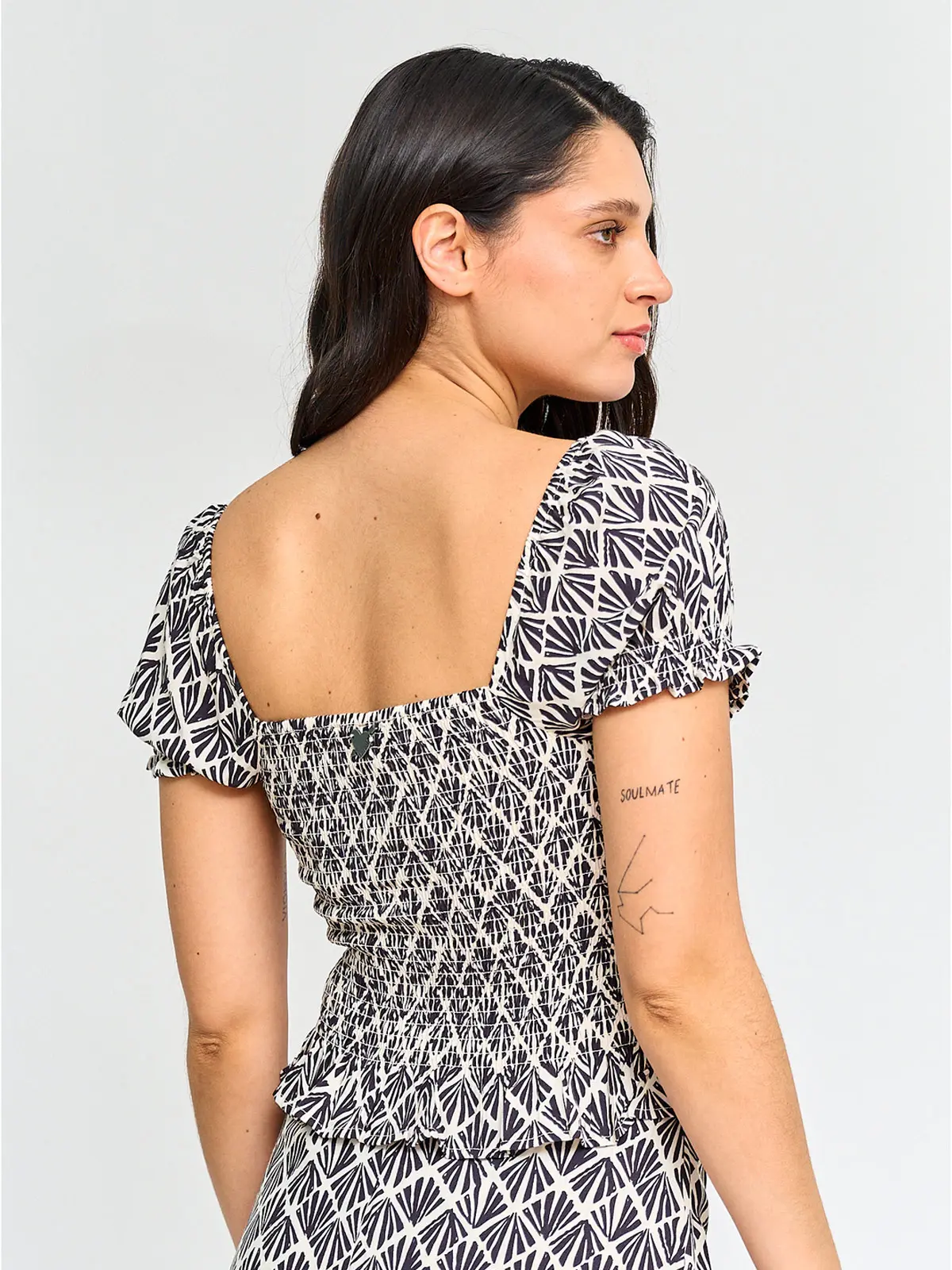 BLUSA MUJER BARBADOS MANGA CORTA PANAL - 2