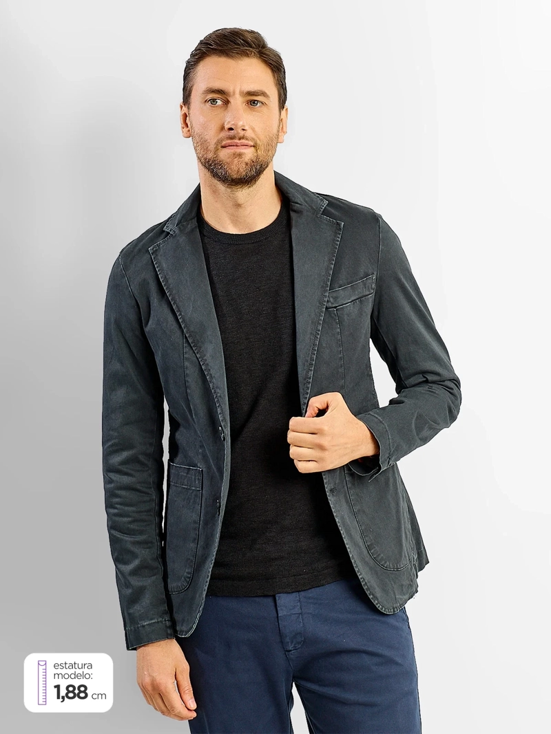 BLAZER HOMBRE SPAVALDI ALGODÓN LAVADO - 1