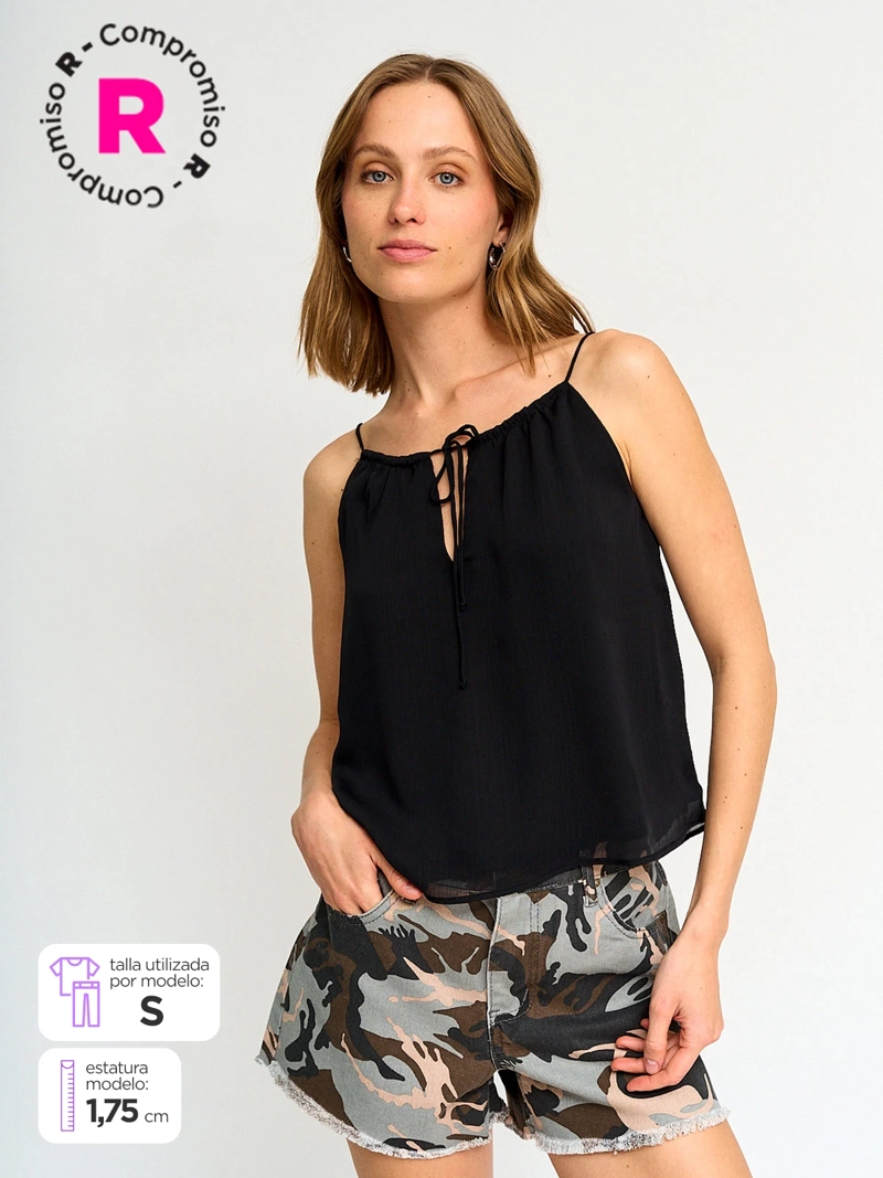BLUSA MUJER BARBADOS SIN MANGAS HALTER - 1