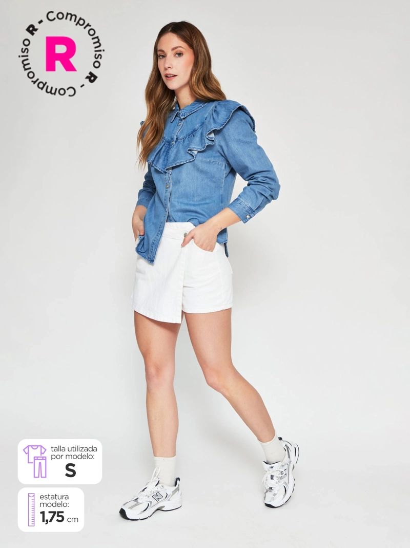 FALDA SHORT MUJER INDEX ALGODÓN DENIM - 1