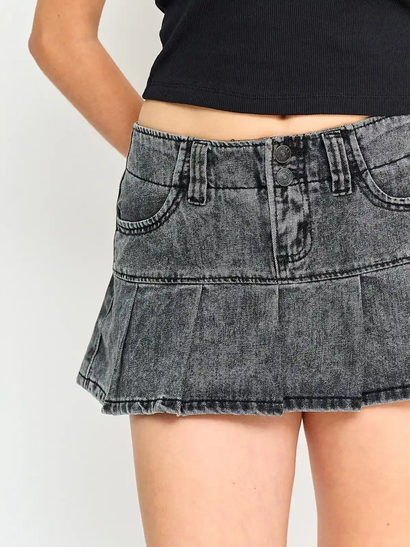 FALDA SHORT MUJER INDEX ALGODÓN TABLEADA - 4