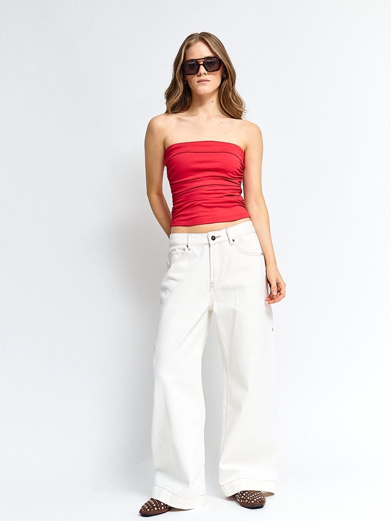 POLERA MUJER INDEX STRAPLESS SIN MANGAS - 4