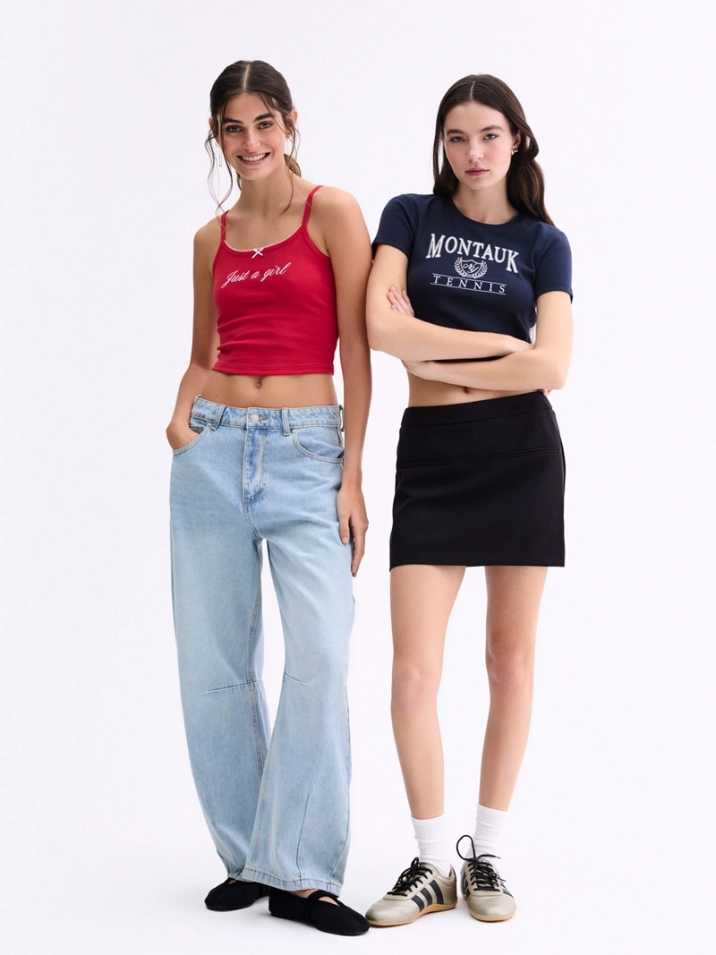 POLERA MUJER INDEX ALGODÓN MANGA CORTA COLLEGE