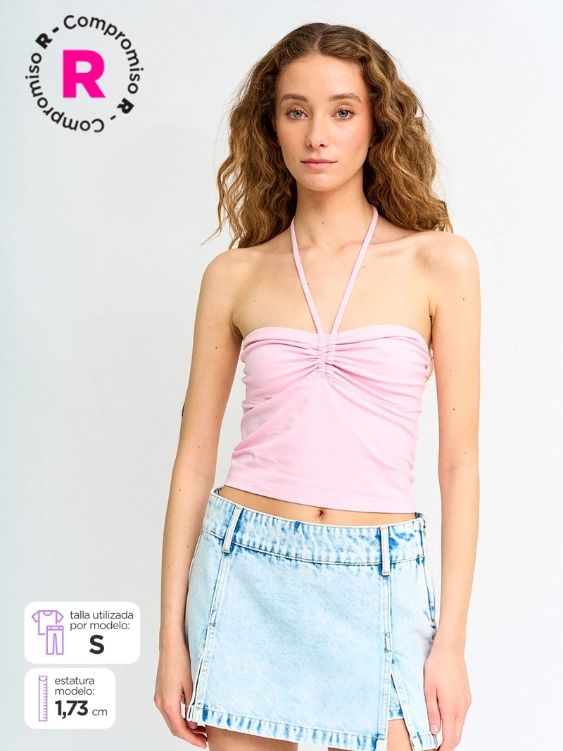 POLERA MUJER INDEX ALGODÓN STRAPLESS - 1
