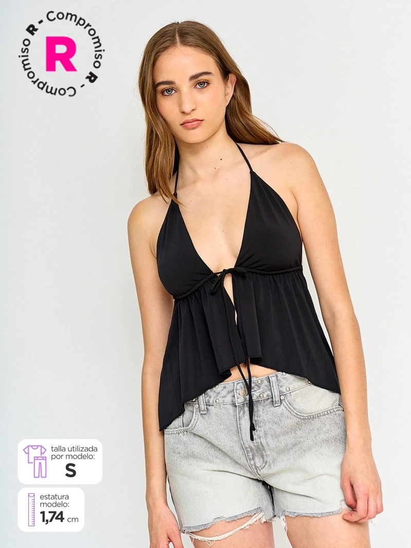 POLERA MUJER INDEX SIN MANGAS AMARRAS - 1