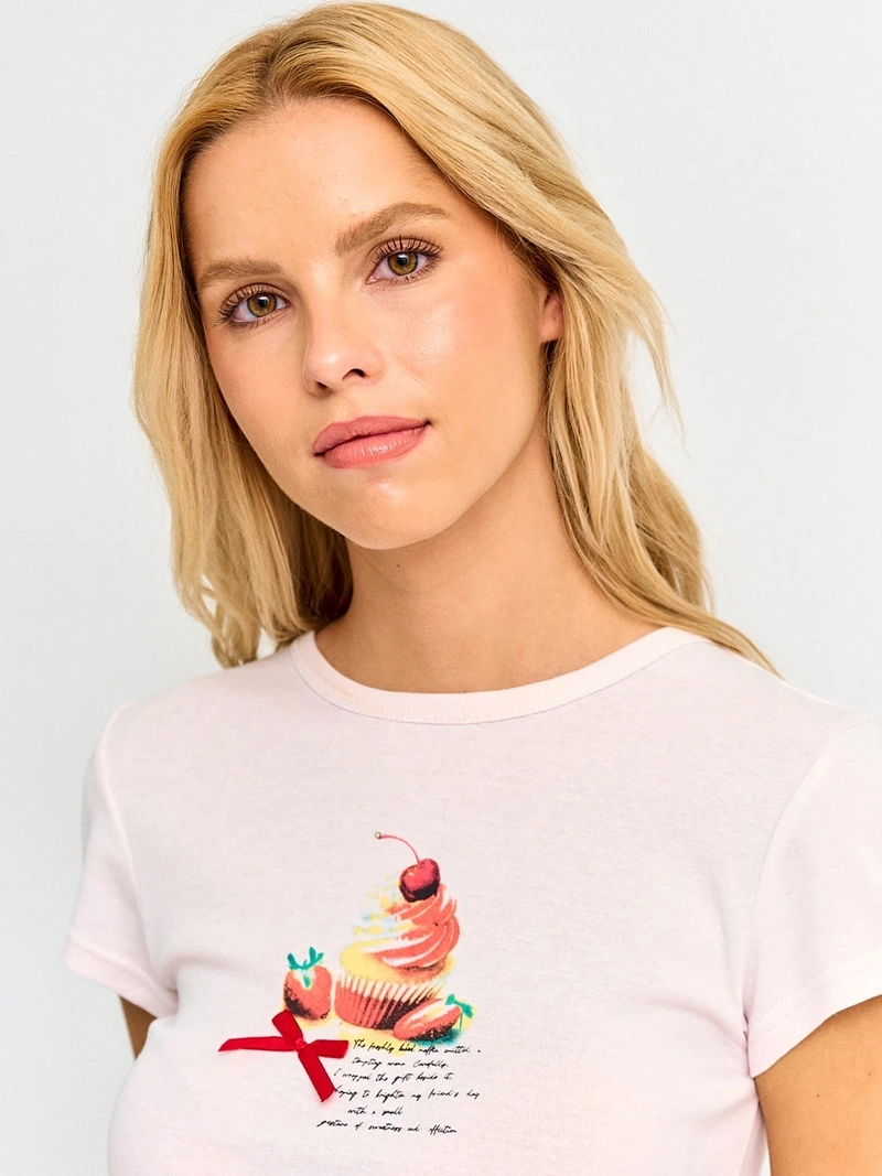 POLERA MUJER INDEX ALGODÓN MANGA CORTA GRÁFICA - 3