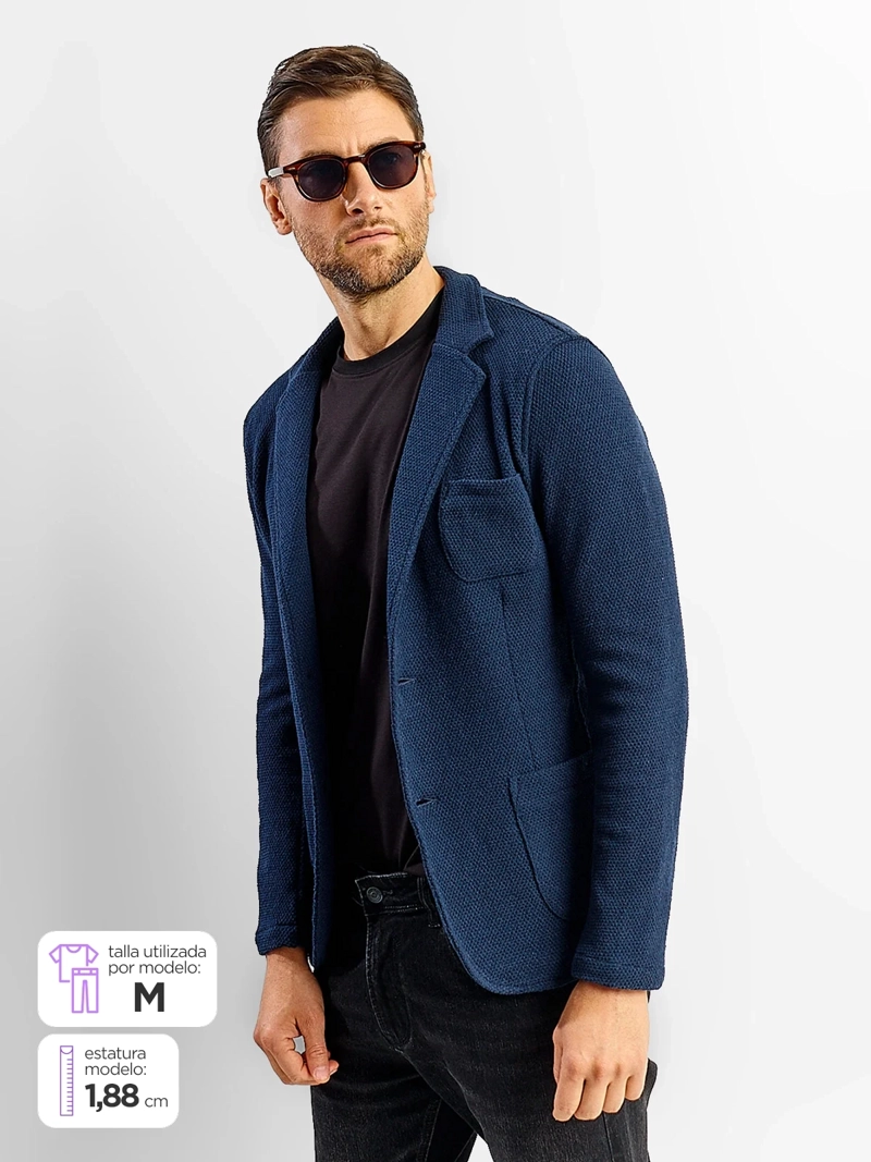 BLAZER HOMBRE SPAVALDI ALGODÓN TEJIDO - 1