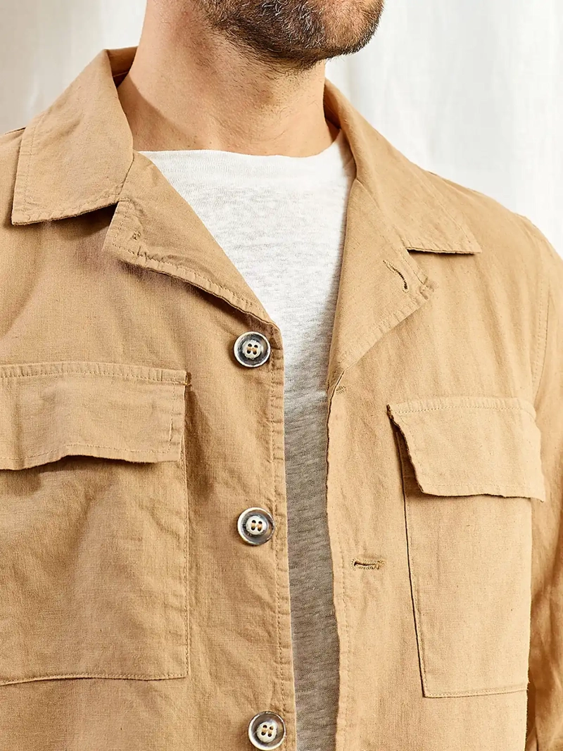 SOBRECAMISA HOMBRE SPAVALDI LINO MANGA LARGA - 4