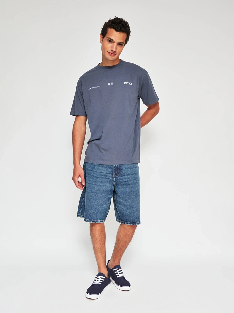 POLERA HOMBRE INDEX ALGODÓN MANGA CORTA PRINT OVERSIZE - 4