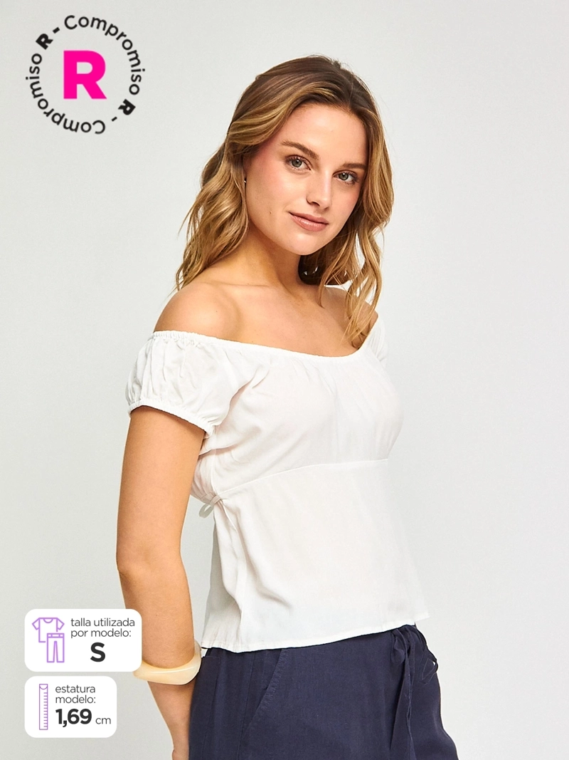 BLUSA MUJER INDEX MANGA CORTA BÁSICA - 1