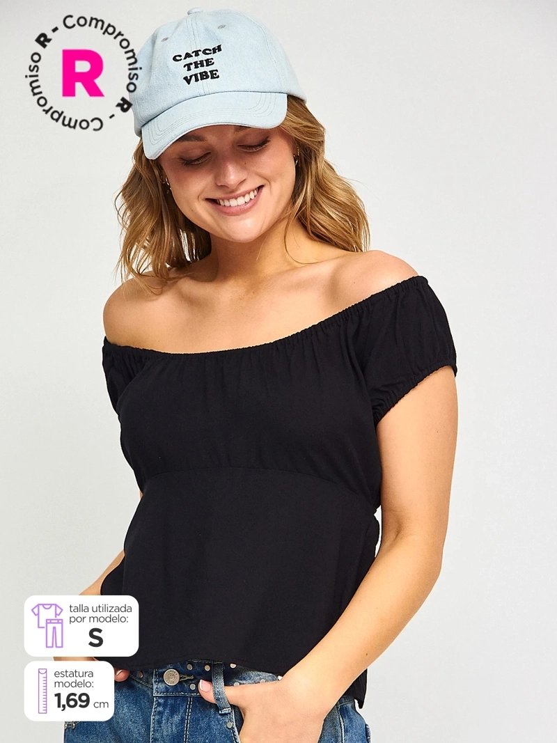 BLUSA MUJER INDEX MANGA CORTA BÁSICA - 1