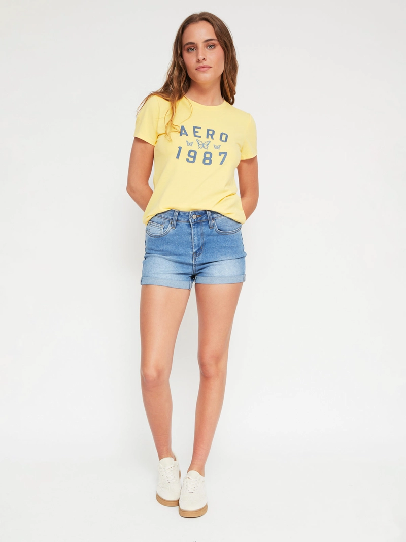 POLERA MANGA CORTA ALGODÓN MUJER AEROPOSTALE KYLIE - 4
