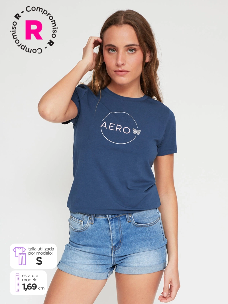 POLERA MANGA CORTA ALGODÓN MUJER AEROPOSTALE KIM - 1