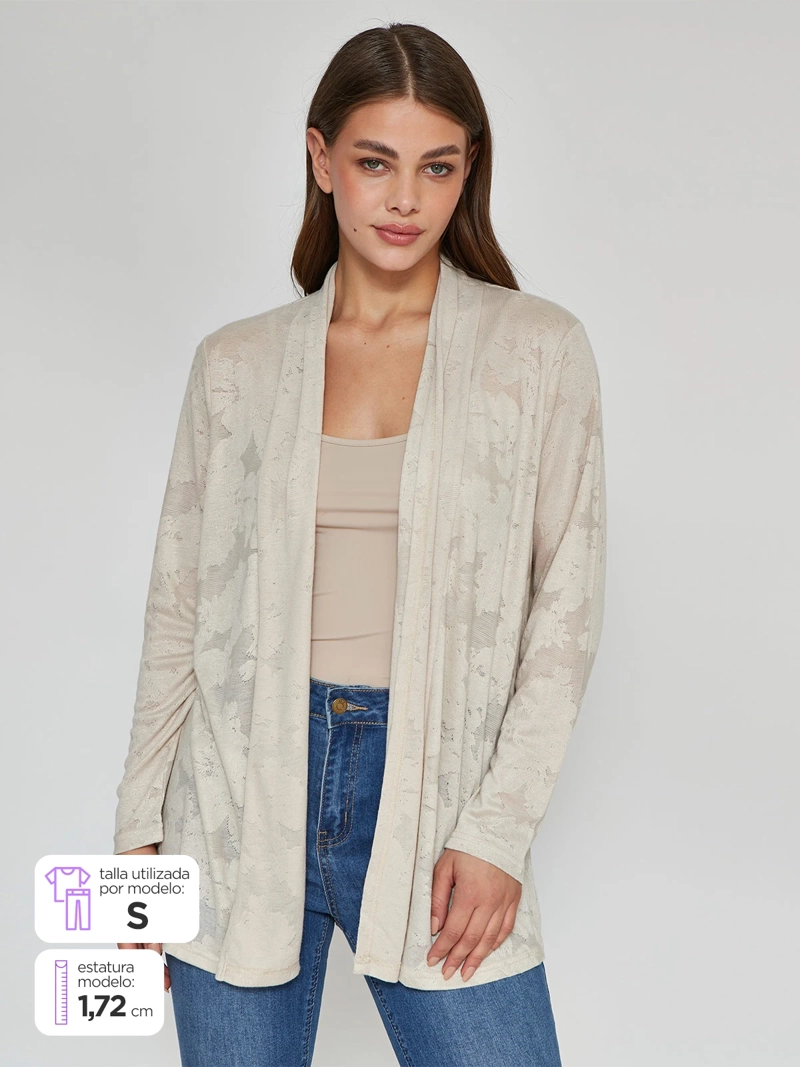 CARDIGAN MUJER AZIZ LIVIANO - 1