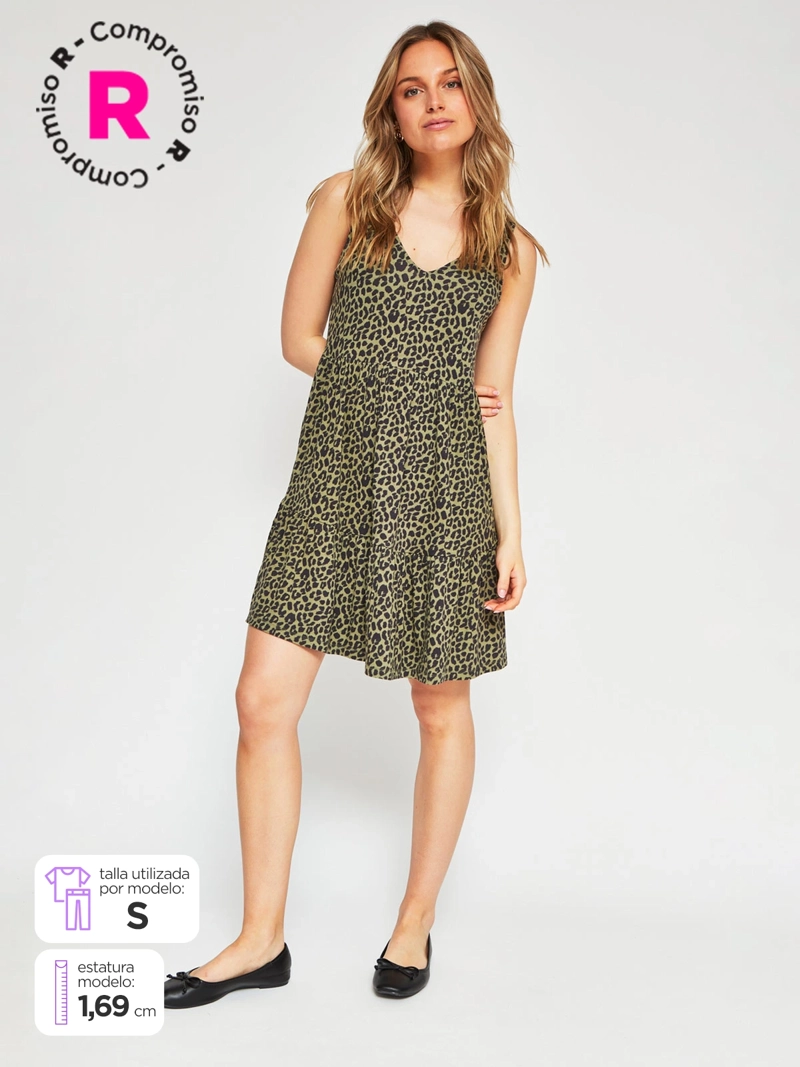 VESTIDO MUJER INDEX CORTO CAPAS
